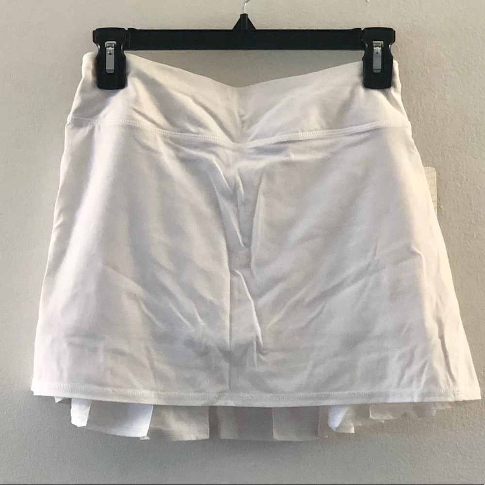 lululemon White Pleated Pace Setter Skort 4 Tall